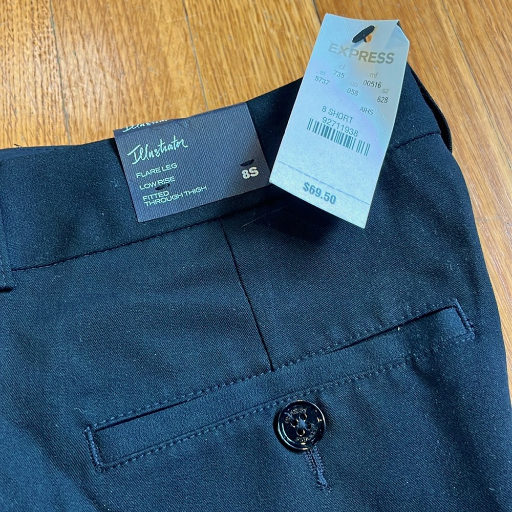 Free shipping Black Pants Tags on Women’s Express Illustrator  8 short